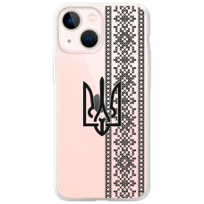 Чохол для iPhone 13 mini MixCase патріотичні орнамент тризуба і вишиванки 