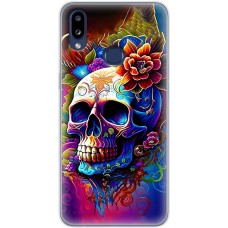 Чохол для Samsung Galaxy A10s (A107) MixCase асорті череп у квітах
