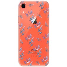 Чохол для iPhone Xr Mixcase квіти візерунок гілки з градієнтом