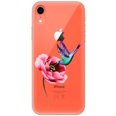 Чохол для iPhone Xr Mixcase квіти колібрі в півоні