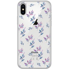 Чохол для iPhone Xs Max Mixcase квіти патерн гілки з градієнтом