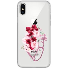 Чохол для iPhone Xs Max Mixcase квіти серце поросло квітами