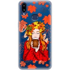 Чохол для Samsung Galaxy A10s (A107) MixCase осінь дівчина з віночком