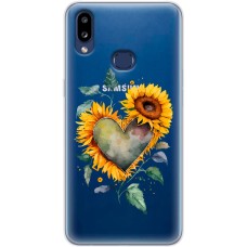Чохол для Samsung Galaxy A10s (A107) MixCase осінь соняшник з серцем