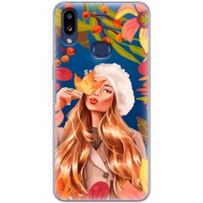 Чохол для Samsung Galaxy A10s (A107) MixCase осінь дівчина у біреті