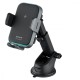 Автомобільний тримач з Бездротовим ЗП Proove Triple Clamp Pro 15W metal gray