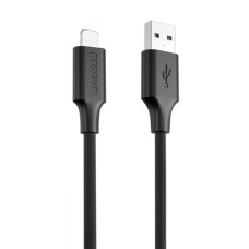 Кабель Proove Striped Silicone Lightning (1m) black