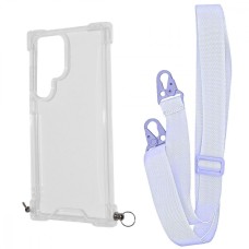 Чохол WAVE Clear Case with Strap Samsung Galaxy S23 Ultra light purple
