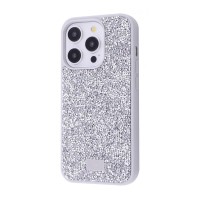 Чохол Bling World Rock Diamond (TPU) iPhone 15 Pro white titanium