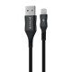 Кабель Proove Braided Scout Lightning 2.4A (1m) black