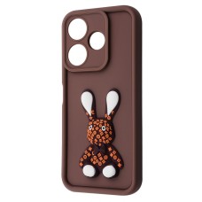 Чохол Pretty Things Case Xiaomi Redmi 13 4G/Poco M6 4G/Note 13R brown/rabbit