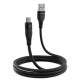 Кабель Proove Soft Silicone Micro USB 2.4A (1m) black