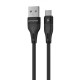 Кабель Proove Soft Silicone Micro USB 2.4A (1m) black