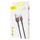 Кабель Baseus Cafule Type-C 3A (1m) gray/black