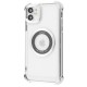 Чохол Glossy Case with Magnetic Ring iPhone 12 silver