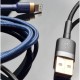 Кабель Baseus Cafule Lightning 2.4A (1m) gold/blue