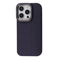 Чохол Kajsa Snake Pattern iPhone 14 Pro Max deep purple