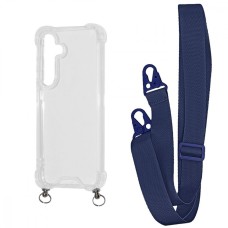 Чохол WAVE Clear Case with Strap Samsung Galaxy A35 midnight blue