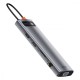 USB-Хаб Baseus Metal Gleam Series 5-in-1 30Hz Version (3xUSB3.0 + 4KHD + Type-C) gray