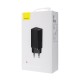МЗП Baseus GaN2 Lite Quick Charger 65W (1 Type-C + 1 USB) black