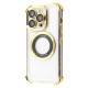 Чохол Glossy Case with Magnetic Ring iPhone 15 Pro gold