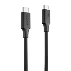 Кабель Proove Striped Silicone Type-C to Type-C 60W (1m) black
