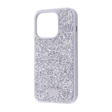 Чохол Bling World Rock Diamond (TPU) iPhone 14 Pro Max white titanium