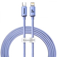 Кабель Baseus Crystal Shine Series Type-C to Lightning 20W (2m) purple