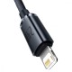 Кабель Baseus Crystal Shine Series Lightning 2.4A (1.2m) pink