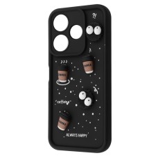 Чохол Pretty Things Case Xiaomi Redmi 13 4G/Poco M6 4G/Note 13R black/coffee