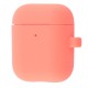 Чохол Silicone Case Slim with Carbine for AirPods 2 begonia red
