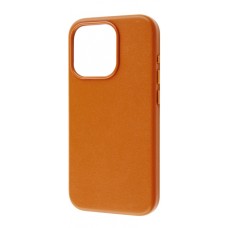 Чохол WAVE Premium Leather Edition Case with Magnetic Ring iPhone 15 Pro orange