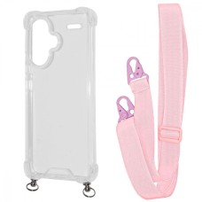 Чохол WAVE Clear Case with Strap Xiaomi Redmi Note 13 Pro+ pink sand