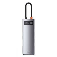 USB-Хаб Baseus Metal Gleam Series 8-in-1 Type-C. gray