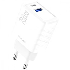 МЗП Proove Speed Surge 20W (USB + Type-C) white