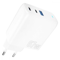 МЗП Proove Shot GaN 67W (2Type-C + USB) white