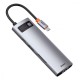 USB-Хаб Baseus Metal Gleam Series 8-in-1 Type-C. gray