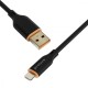 Кабель Proove Jelly Silicone Lightning 2.4A (1m) black
