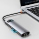 USB-Хаб Baseus Metal Gleam Series 8-in-1 Type-C. gray