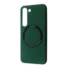 Чохол WAVE Carbon Case with Magnetic Ring Samsung Galaxy S23 Plus green
