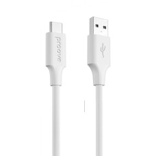 Кабель Proove Striped Silicone Type-C (1m) white