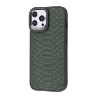 Чохол Kajsa Snake Pattern iPhone 15 Pro olive