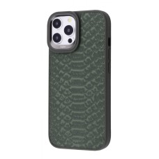 Чохол Kajsa Snake Pattern iPhone 15 Pro olive