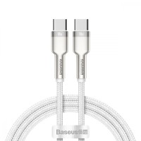Кабель Baseus Cafule Metal Type-C to Type-C 100W (1m) white