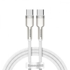 Кабель Baseus Cafule Metal Type-C to Type-C 100W (1m) white