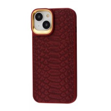 Чохол Kajsa Snake Pattern iPhone 13/14 burgundy