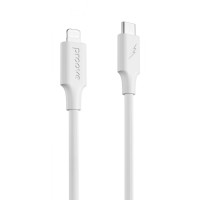 Кабель Proove Striped Silicone Type-C to Lightning (1m) white