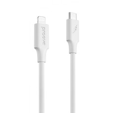 Кабель Proove Striped Silicone Type-C to Lightning (1m) white