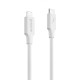 Кабель Proove Striped Silicone Type-C to Lightning (1m) white