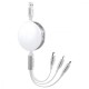 Кабель Proove Triple Sync 3 in1 Type-C + Micro USB + Lightning (1.2m) white